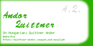 andor quittner business card